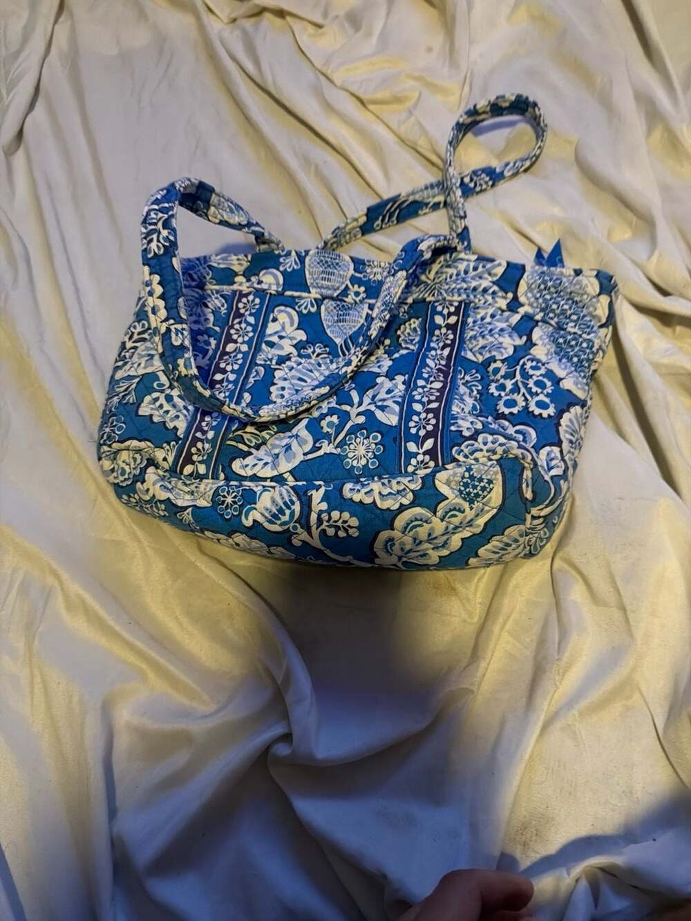 Vera Bradley Blue and White Floral Quilted Tote - Picture 4 of 4